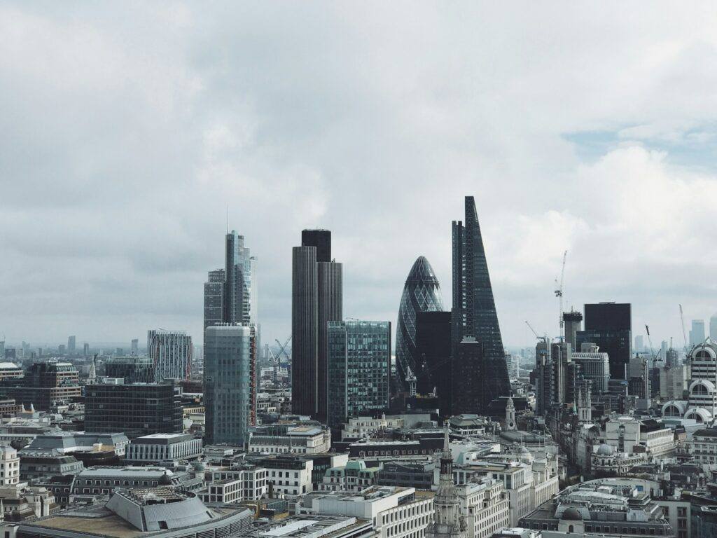 aerial view of building